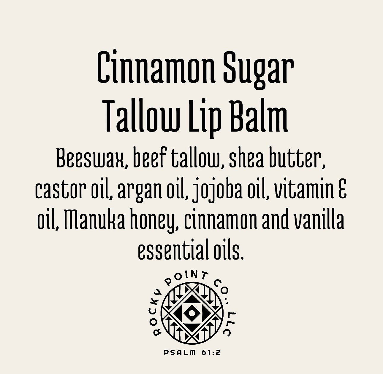 Cinnamon Sugar Tallow Lip Balm